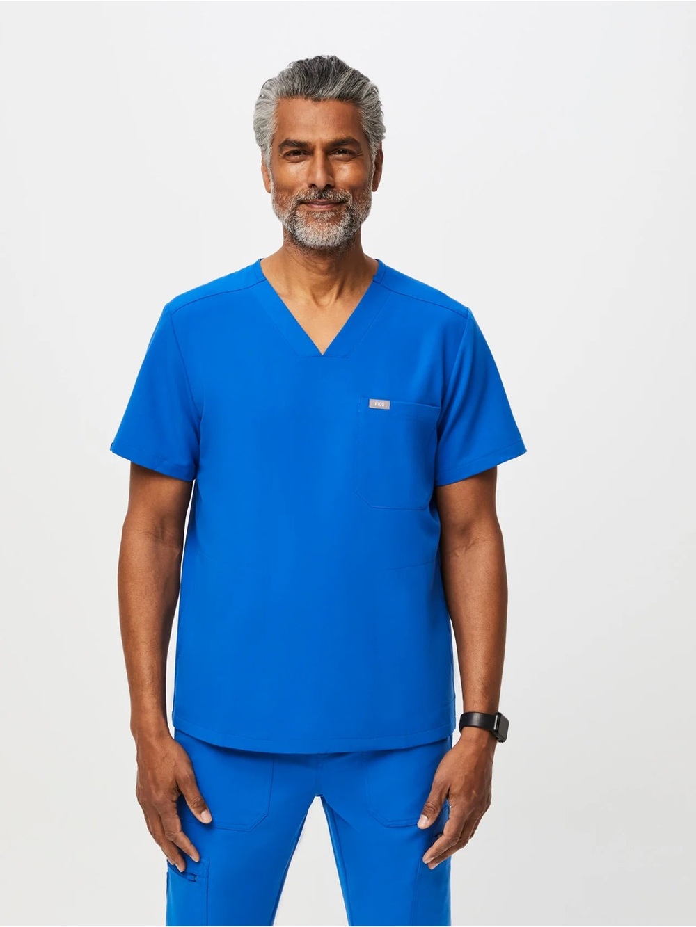 FIGS Men’s Royal Blue Leon Three-Pocket Scrub Top Size XL